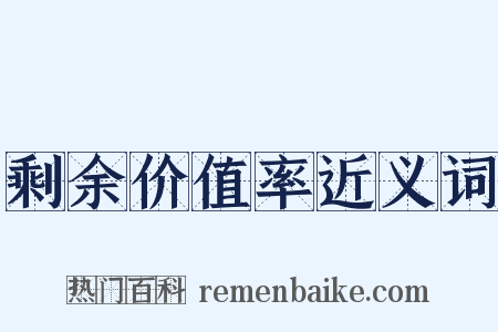 剩余价值率近义词是什么意思的图片